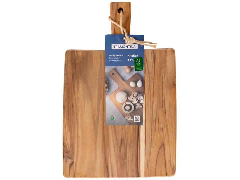Tábua de Corte de Madeira Retangular Tramontina Kitchen 40x27cm - 9