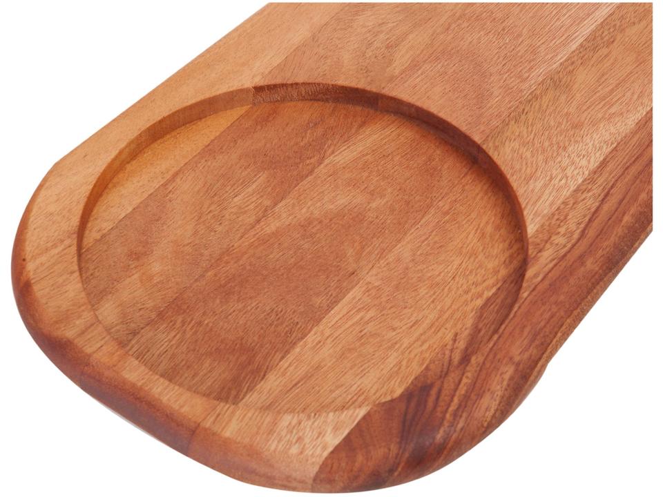 Tábua de Frios de Madeira Retangular Tramontina Mogno Africano 48x19cm - 4