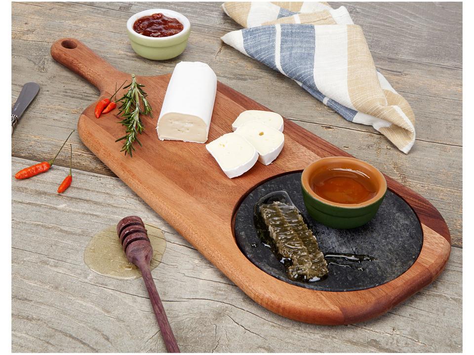 Tábua de Frios de Madeira Retangular Tramontina Mogno Africano 48x19cm - 1