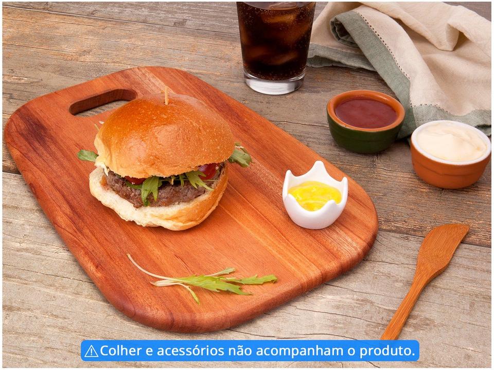 Tábua para Burguer de Madeira Retangular Tramontina Mogno Africano 34x23cm - 1