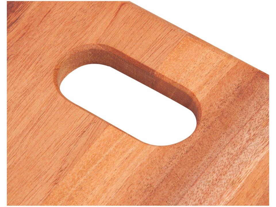 Tábua para Burguer de Madeira Retangular Tramontina Mogno Africano 34x23cm - 4