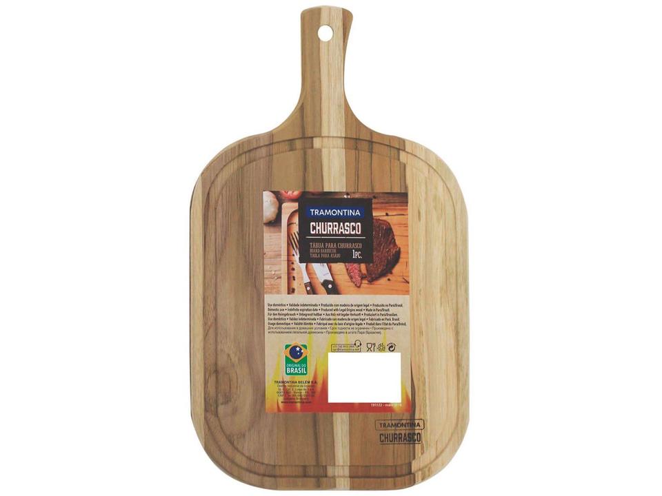 Tábua para Churrasco de Madeira Retangular 13236052 Tramontina 40x23cm