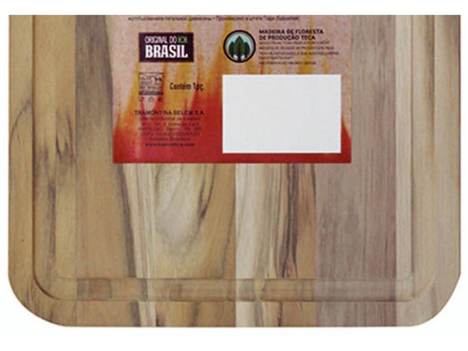 Tábua para Churrasco de Madeira Retangular Tramontina 34x23cm - 2
