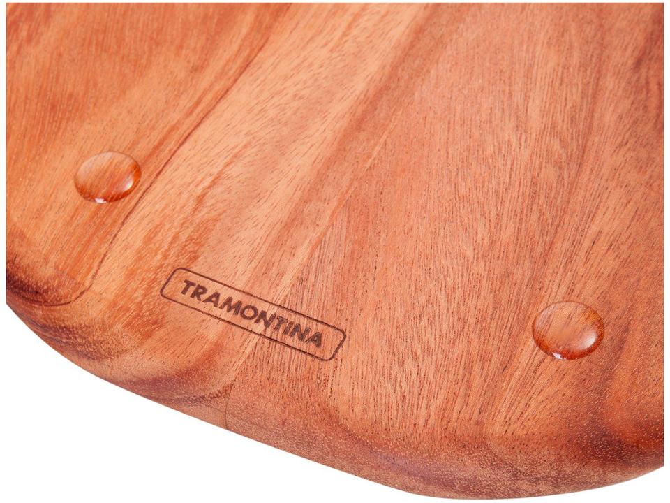 Tábua para Pães de Madeira Retangular Tramontina Mogno Africano 48x19cm - 4