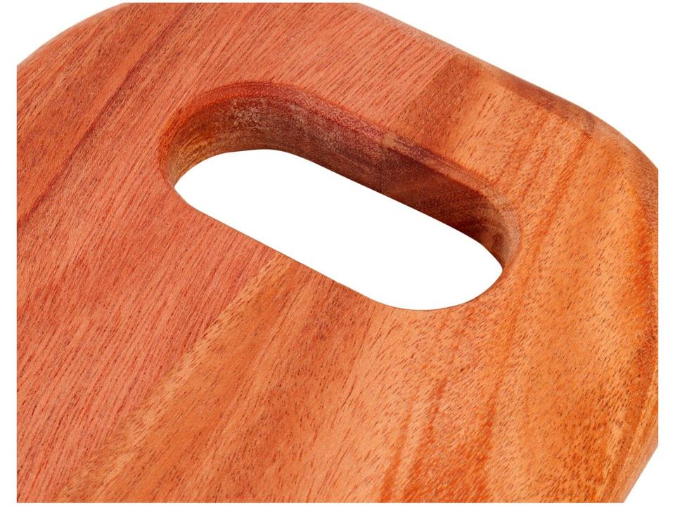 Tábua para Pães de Madeira Retangular Tramontina Mogno Africano 48x19cm - 3