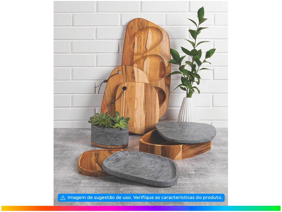 Tábua para Petiscos de Madeira Retangular - 1