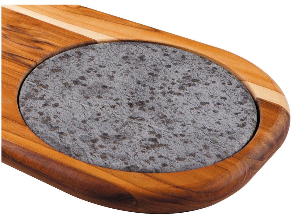 Tábua para Queijos de Madeira com Pedra Retangular Tramontina Provence 48x19cm - 2