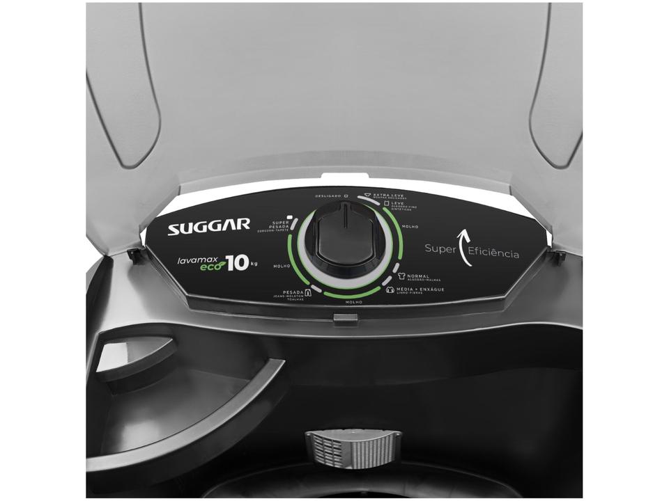 Tanquinho 10Kg Suggar Lavamax Eco Desligamento Automático Timer Flitro Cata-Fiapos - 4
