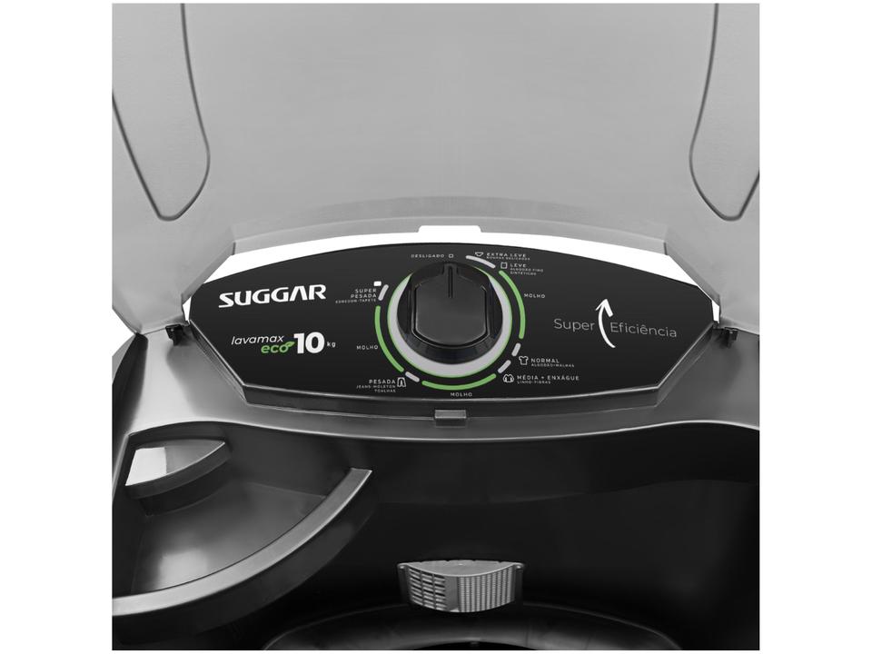 Tanquinho 10Kg Suggar Lavamax Eco Desligamento Automático Timer Flitro Cata-Fiapos - 4
