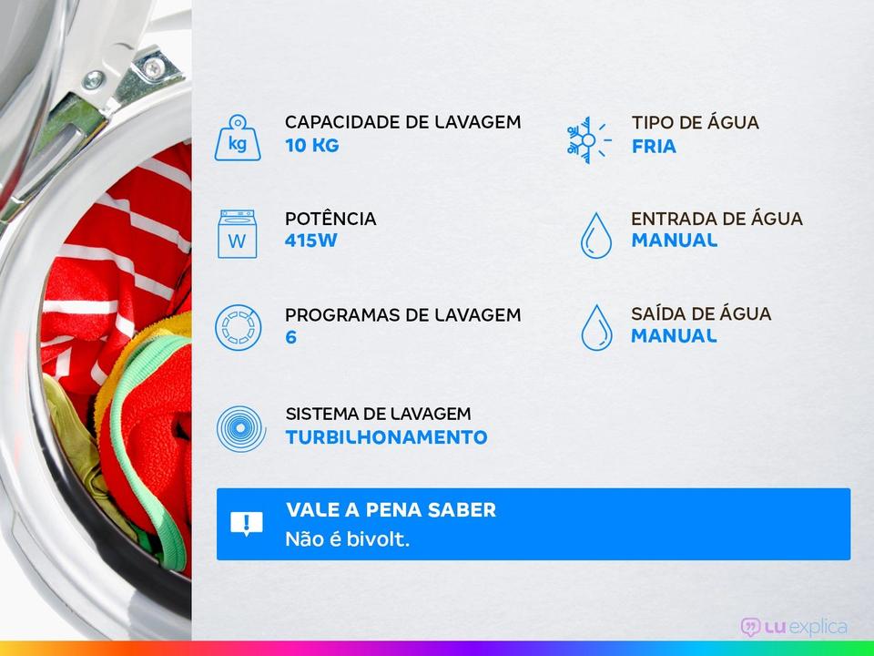 Tanquinho 10Kg Suggar Lavamax Eco Desligamento Automático Timer Flitro Cata-Fiapos - 1