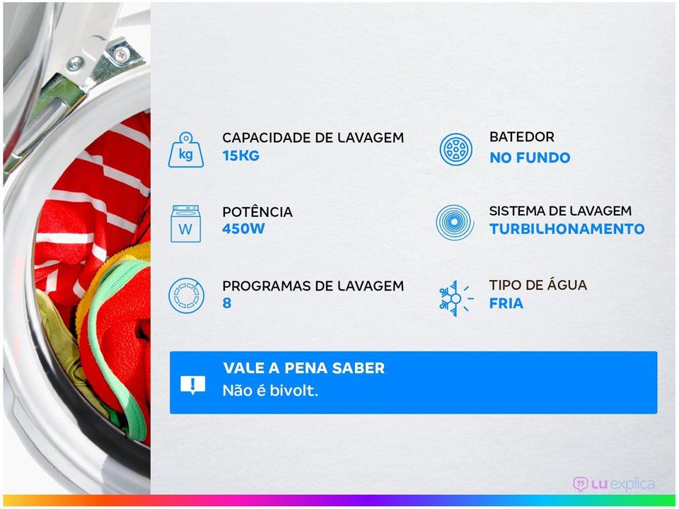 Tanquinho de Lavar Roupas Colormaq 15Kg LCS 15 - 1