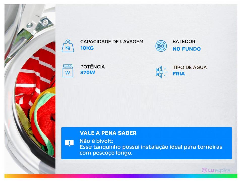 Tanquinho de Lavar Roupas Semiautomático Colormaq 10Kg LCS 10 BR - 1