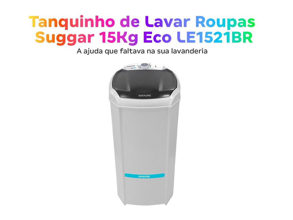 Tanquinho de Lavar Roupas Suggar 15Kg Eco LE1521BR - 3