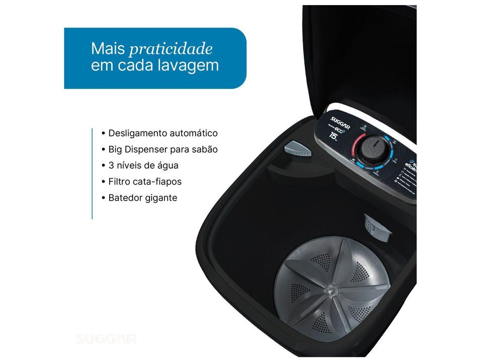 Tanquinho de Lavar Roupas Suggar 15kg Lavamax Eco - 5