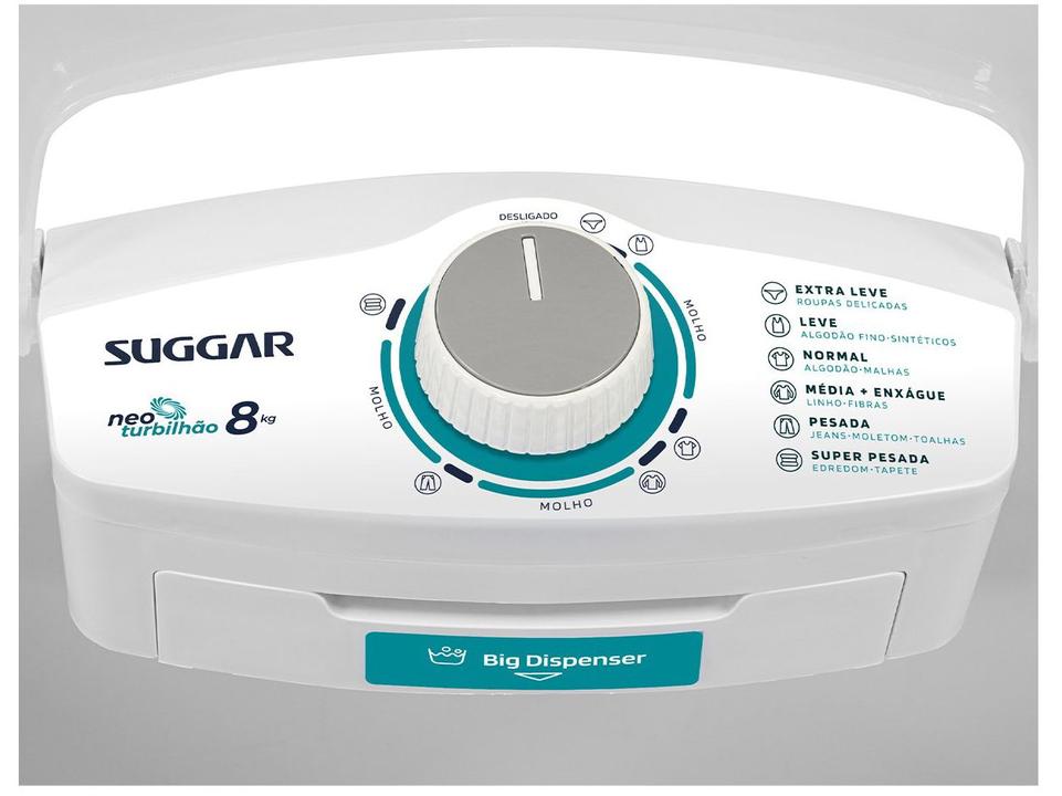 Tanquinho de Lavar Roupas Suggar 8Kg Neo LE8001BR - 5