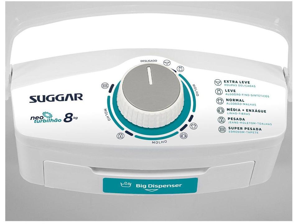 Tanquinho de Lavar Roupas Suggar 8Kg Neo LE8001BR - 5