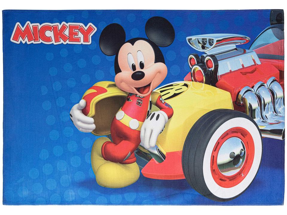 Tapete Infantil Mickey Retangular Joy Disney - Piloto 70x100cm Jolitex