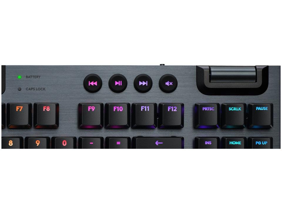 Teclado Mecânico Gamer sem Fio Logitech RGB Preto G915 TKL - 8