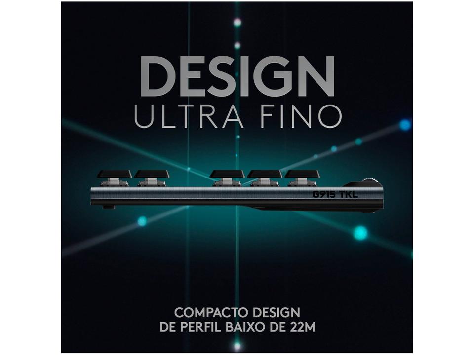 Teclado Mecânico Gamer sem Fio Logitech RGB Preto G915 TKL - 13