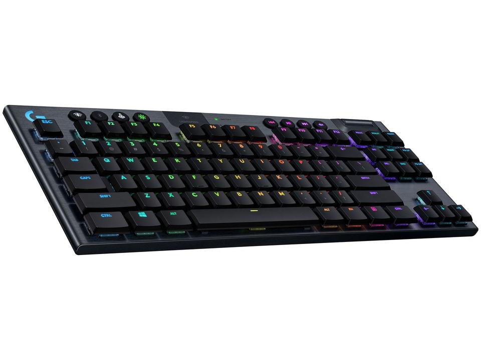 Teclado Mecânico Gamer sem Fio Logitech RGB Preto G915 TKL - 1