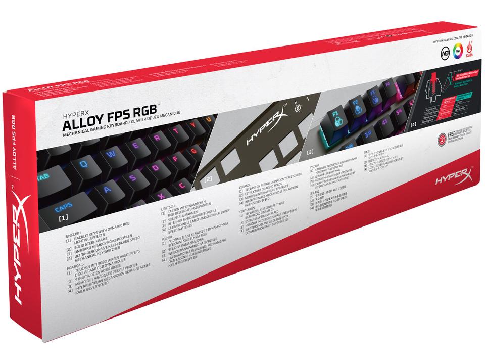 Teclado Mecânico Gamer USB HyperX Preto - 7