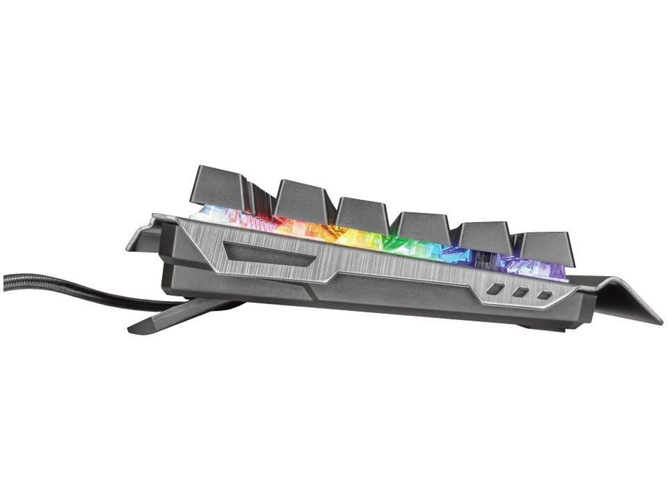 Teclado Mecânico Gamer USB Trust RGB Cinza GXT 877 Scarr - 5