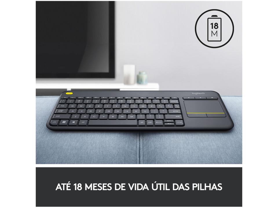 Teclado sem Fio com Touchpad Logitech ABNT2 - 10