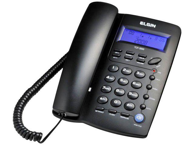 Telefone com Fio Elgin 42TCF3000 - Identificador de Chamada Viva Voz Chave Bloq. - 2
