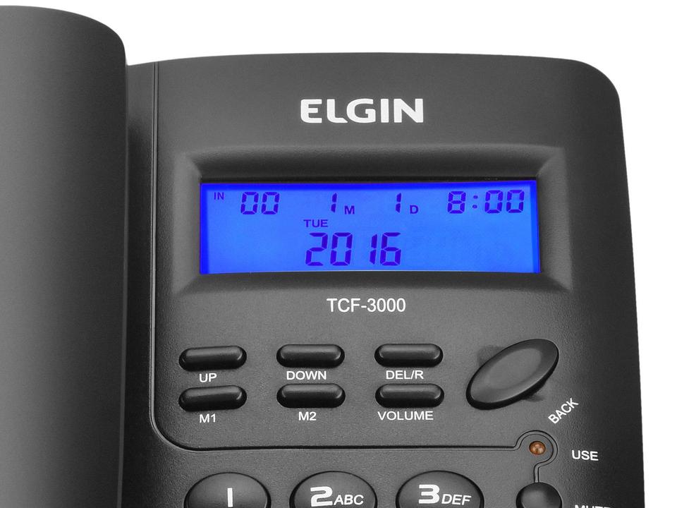 Telefone com Fio Elgin 42TCF3000 - Identificador de Chamada Viva Voz Chave Bloq. - 4