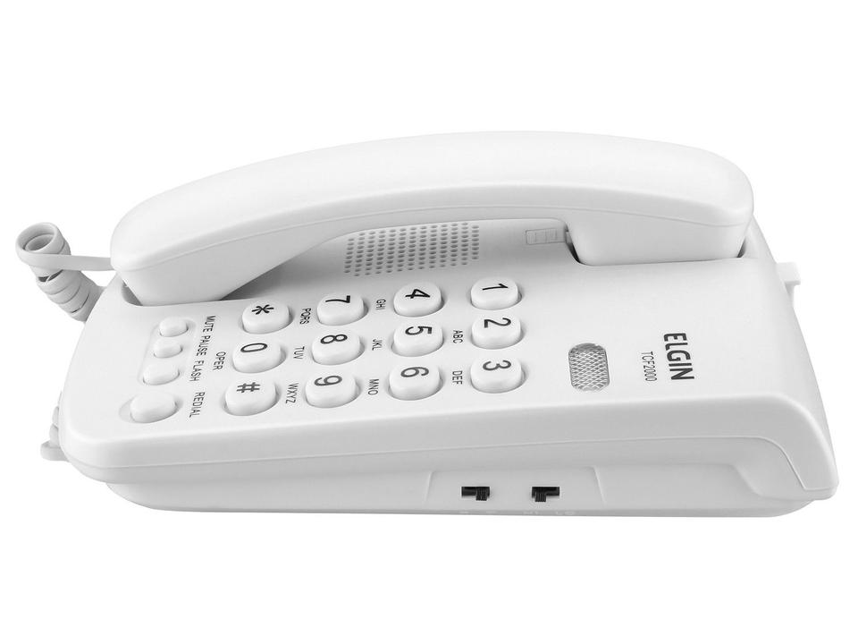 Telefone com Fio Elgin TCF 2000 Chave Branco - 3