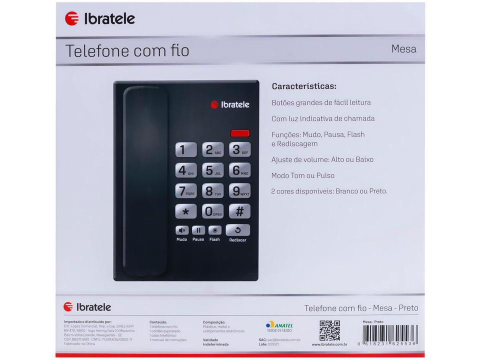 Telefone com Fio Ibratele 04566 - 6