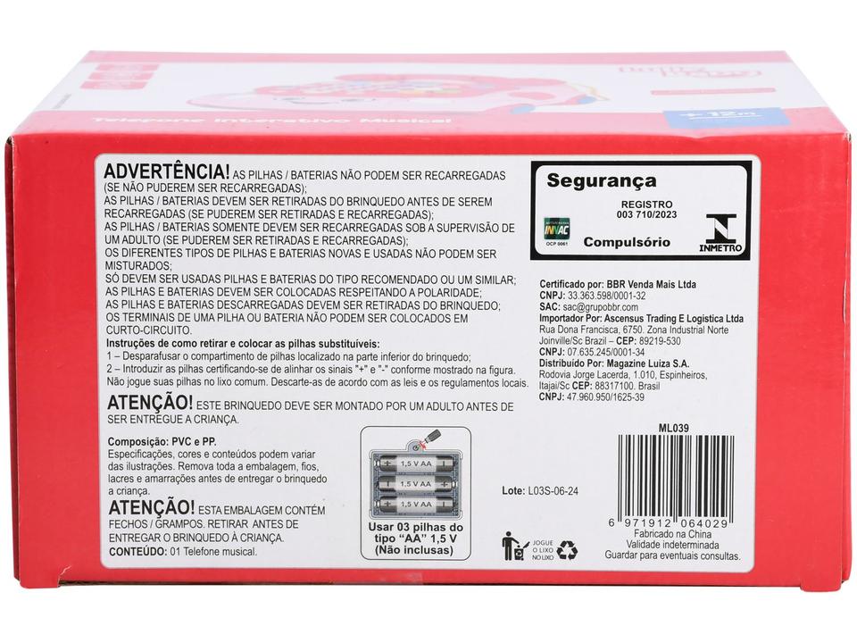 Telefone ML039 Musical Lulie Baby - 5