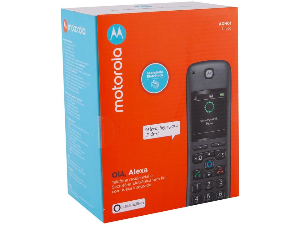 Telefone sem Fio Motorola AXH01 Identificador de Chamada Secretária Eletrônica Wi-Fi - 14