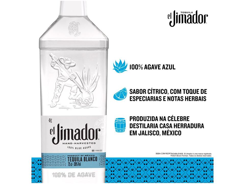 Tequila El Jimador Blanco 750ml - 2