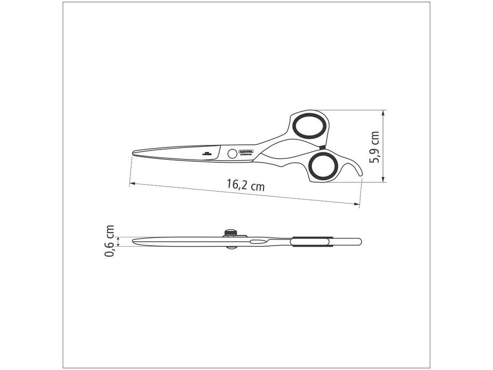 Tesoura de Cabelo Fio Navalha Profissional 5,5" Tramontina Professional - 3
