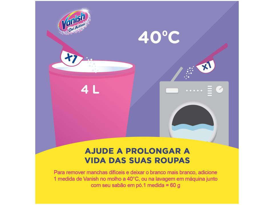 Tira Manchas Vanish Crystal White Oxi Action em Pó - 2