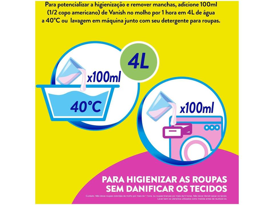 Tira Manchas Vanish Líquido Multiuso Para Roupas Coloridas Pro Line 5L - 4