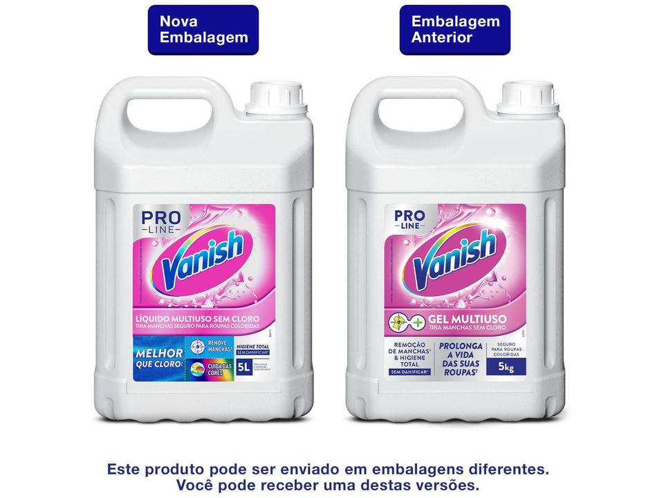 Tira Manchas Vanish Líquido Multiuso Para Roupas Coloridas Pro Line 5L - 2