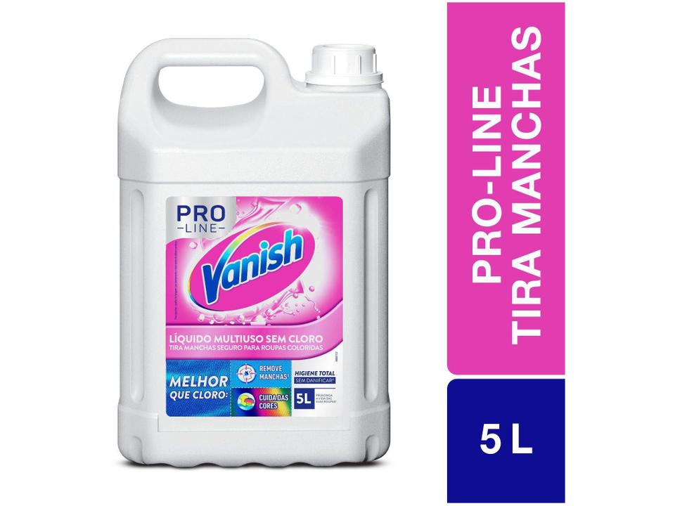 Tira Manchas Vanish Líquido Multiuso Para Roupas Coloridas Pro Line 5L - 1