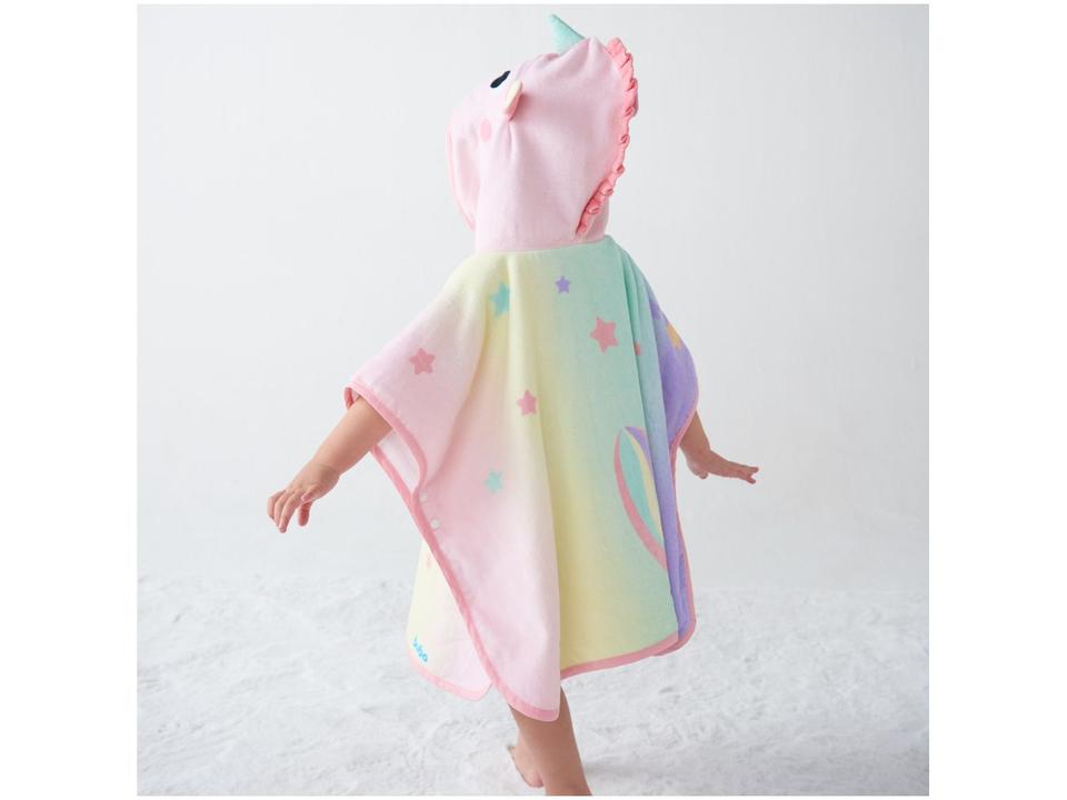 Toalha de Banho Infantil Buba 100% Algodão Poncho Unicórnio Pink - 5
