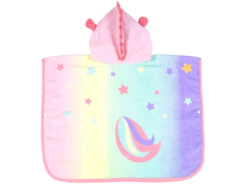 Toalha de Banho Infantil Buba 100% Algodão Poncho Unicórnio Pink - 6