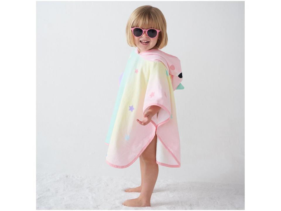 Toalha de Banho Infantil Buba 100% Algodão Poncho Unicórnio Pink - 3