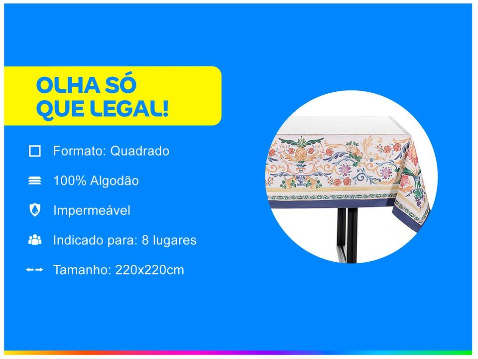 Toalha de Mesa Quadrada Buddemeyer - 1