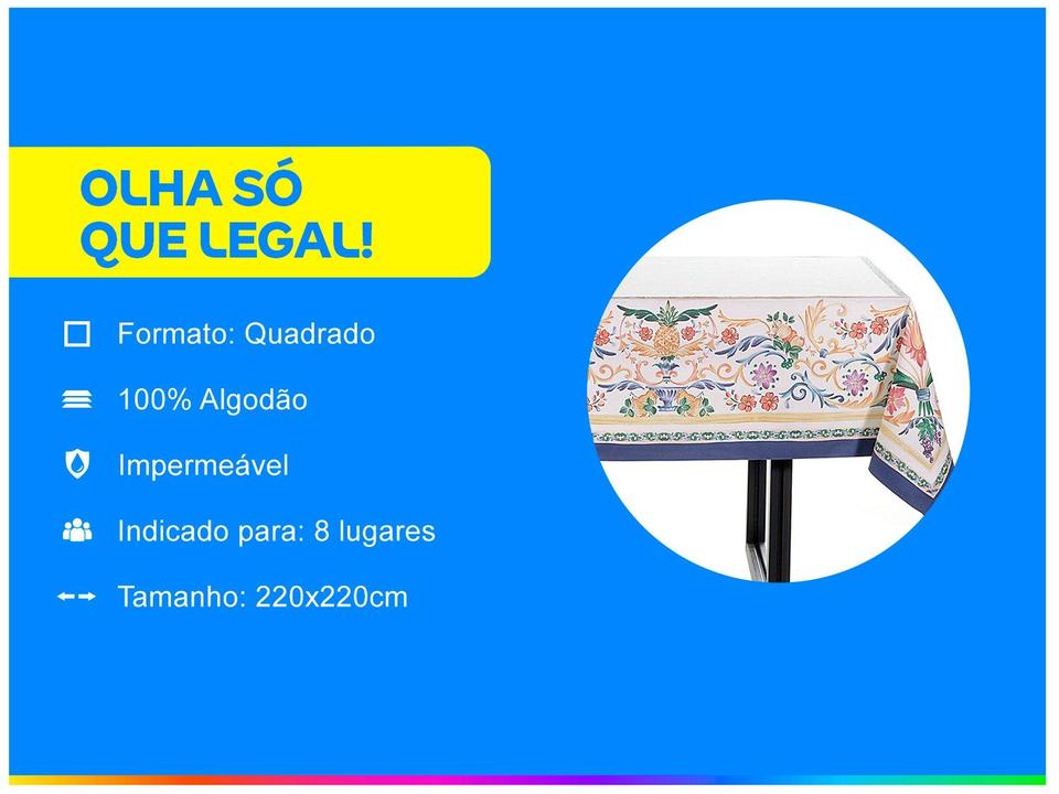 Toalha de Mesa Quadrada Buddemeyer - 1