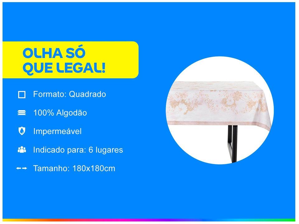 Toalha de Mesa Quadrada Buddemeyer - 1