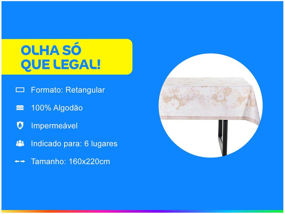 Toalha de Mesa Retangular Buddemeyer - 1
