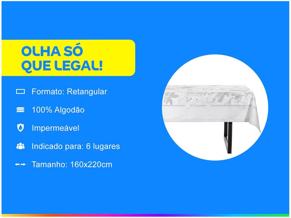 Toalha de Mesa Retangular Buddemeyer - 1