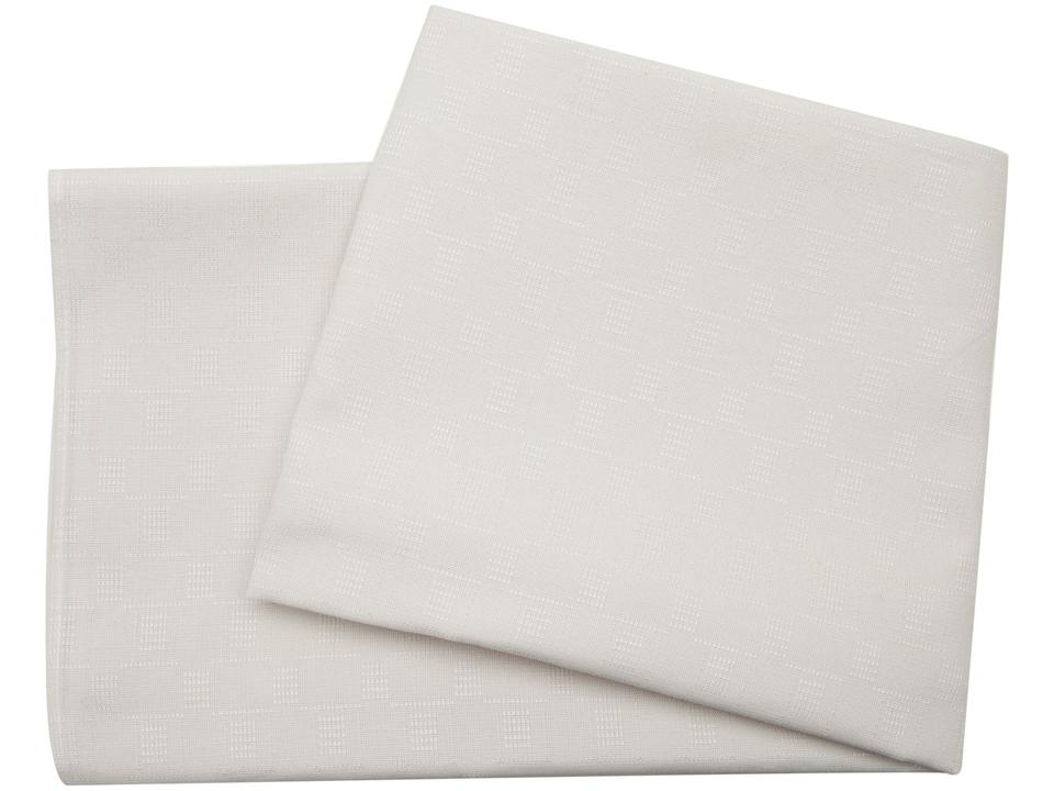 Toalha de Mesa Quadrada Teka Branco 150x150cm Champanhe Rosê