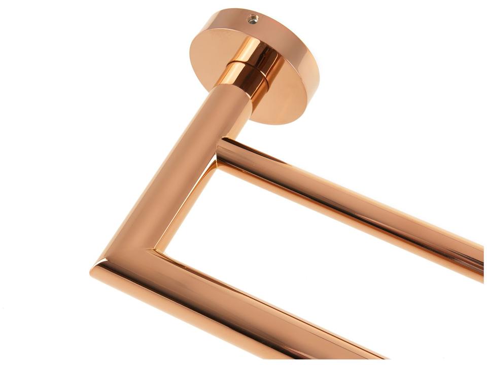 Toalheiro Duplo de Parede 60cm Rose Gold 2042 R82 - 4