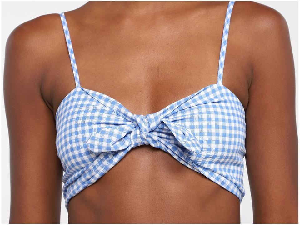 Top Vista Magalu Amarração Frontal Xadrez - 7